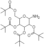 structure of CAS# 108342-87-6, 2,3,4,6-Tetra-O-pivaloyl-D-galactopyranosylamine
