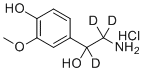 structure of CAS# 1085333-97-6, rac Normetanephrine-d3 Hydrochloride