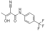 structure of CAS# 108605-62-5, 2-Cyano-3-hydroxy-N-(4-trifluoromethylphenyl)crotonamide