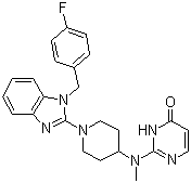 structure of CAS# 108612-45-9, Mizolastine