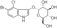 structure of CAS# 108789-36-2, 5-溴-4-氯-1H-吲哚-3-基 alpha-D-吡喃葡糖苷