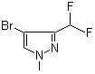 structure of CAS# 1089212-38-3, 4-Bromo-3-difluoromethyl-1-methylpyrazole