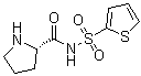 structure of CAS# 1089663-51-3, (2S)-N-(2-噻吩基磺酰基)-2-吡咯烷甲酰胺