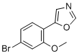 structure of CAS# 1091618-41-5, 5-(4-溴-2-甲氧基苯基)恶唑