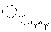 structure of CAS# 1092351-45-5, 4-(Hexahydro-5-oxo-1H-1,4-diazepin-1-yl)-1-piperidinecarboxylic acid tert-butyl ester
