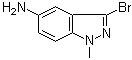 structure of CAS# 1092351-49-9, 3-溴-1-甲基-1H-吲唑-5-胺