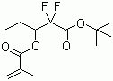 structure of CAS# 1092693-73-6, 2,2-Difluoro-3-[(2-methyl-1-oxo-2-propen-1-yl)oxy]pentanoic acid 1,1-dimethylethyl ester
