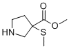 structure of CAS# 1093063-60-5, 甲基3-(甲硫基)吡咯烷-3-羧酸酯