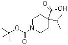 structure of CAS# 1093396-57-6, 1-(叔丁氧羰基)-4-异丙基哌啶-4-羧酸