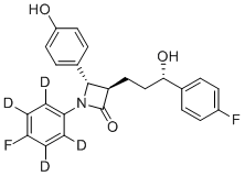 structure of CAS# 1093659-90-5, 依折麦布-d4