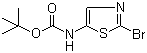 structure of CAS# 1094070-77-5, 2-溴噻唑-5-氨基甲酸叔丁基酯