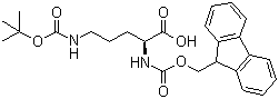 structure of CAS# 109425-55-0, N-Fmoc-N'-Boc-L-鸟氨酸