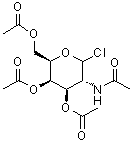 structure of CAS# 109581-83-1, 2-(Acetylamino)-2-deoxy-D-galactopyranosyl chloride 3,4,6-triacetate