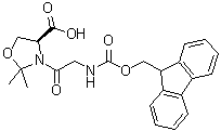 structure of CAS# 1095952-22-9, (4S)-3-[2-[[芴甲氧羰基]氨基]乙酰基]-2,2-二甲基-4-恶唑烷羧酸