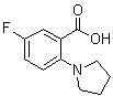 structure of CAS# 1096304-38-9, 5-氟-2-(1-吡咯烷基)苯甲酸