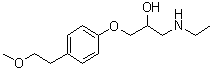 structure of CAS# 109632-08-8, 1-(乙基氨基)-3-[4-(2-甲氧基乙基)苯氧基]-2-丙醇