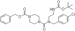 CAS # 1097834-07-5, 4-[[[(4-Chlorophenyl)methyl][2-[[(tert-butoxy)carbonyl]amino]ethyl]amino]carbonyl]-1-piperazinecarboxylic acid benzyl ester