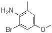 structure of CAS# 1100394-71-5, 2-Bromo-4-methoxy-6-methylbenzenamine