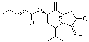 CAS # 110042-38-1, Tussilagonone, 3-Methyl-2-pentenoic acid 1-ethylideneoctahydro-4-methylene-7-(1-methylethyl)-2-oxo-1H-inden-5-yl ester