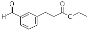 CAS # 110114-05-1, 3-Formylbenzenepropanoic acid ethyl ester, 3-(3-Formylphenyl)propionic acid ethyl ester, Ethyl 3-(3-formylphenyl)propanoate