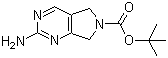 structure of CAS# 1105187-42-5, tert-Butyl 2-amino-5H-pyrrolo[3,4-d]pyrimidine-6(7H)-carboxylate