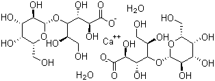 structure of CAS# 110638-68-1, 4-O-beta-D-Galactopyranosyl-D-gluconic acid calcium salt (2:1) dihydrate
