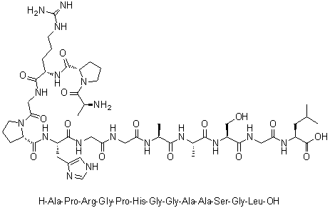 CAS # 1106908-76-2, L-Alanyl-L-prolyl-L-arginylglycyl-L-prolyl-L-histidylglycylglycyl-L-alanyl-L-alanyl-L-serylglycyl-L-leucine