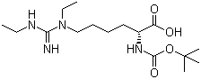 N-Boc-N'-ethyl-N'-[(ethylamino)iminomethyl]-D-lysine molecular structure (CAS 110761-76-7)