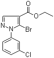 structure of CAS# 110821-39-1, 5-溴-1-(3-氯苯基)-1H-吡唑-4-甲酸乙酯