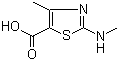 structure of CAS# 110859-69-3, 4-甲基-2-(甲基氨基)-1,3-噻唑-5-羧酸