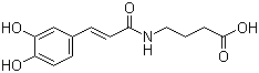 CAS # 110882-10-5, N-Caffeoyl-4-amino-n-butyric acid, 4-[[3-(3,4-Dihydroxyphenyl)-1-oxo-2-propenyl]amino]butanoic acid ,4-[[3-(3,4-Dihydroxyphenyl)-1-oxo-2-propen-1-yl]amino]butanoic acid