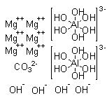 铝酸碳酸镁分子结构 (CAS 11097-59-9)
