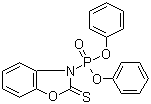 structure of CAS# 111160-56-6, (2,3-二氢-2-硫酮-3-苯并噁唑基)膦酸二苯酯