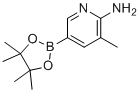 structure of CAS# 1111637-91-2, 3-甲基-5-(4,4,5,5-四甲基-1,3,2-二氧硼杂环戊烷-2-基)吡啶-2-胺