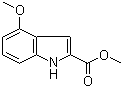 structure of CAS# 111258-23-2, 4-甲氧基吲哚-2-羧酸甲脂