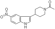CAS 登录号：111608-65-2, 1-[4-(5-硝基-1H-吲哚-3-基)-1-哌啶基]乙酮