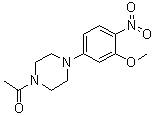structure of CAS# 1116229-11-8, 1-乙酰基-4-[3-(甲氧基)-4-硝基苯基]哌嗪