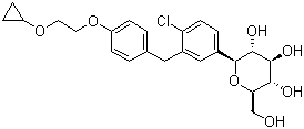 structure of CAS# 1118567-05-7, (1S)-1,5-脱水-1-C-[4-氯-3-[[4-[2-(环丙氧基)乙氧基]苯基]甲基]苯基]-D-山梨醇