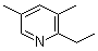 structure of CAS# 1123-96-2, 3,5-二甲基-2-乙基吡啶