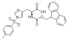 structure of CAS# 112380-10-6, N-[芴甲氧羰基]-1-[(4-甲基苯基)磺酰基]-L-组氨酸