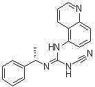 structure of CAS# 1125758-85-1, N-氰基-N''-[(1S)-1-苯基乙基]-N'-5-喹啉基胍