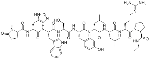 structure of CAS# 112642-11-2, (D-组氨酰2)-亮氨酰丙基内酯三氟乙酸盐