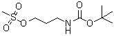 structure of CAS# 112663-43-1, 3-[(叔丁氧羰基)氨基]丙基甲烷磺酸酯