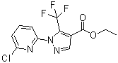 structure of CAS# 1128268-00-7, 1-(6-氯吡啶-2-基)-5-三氟甲基-1H-吡唑-4-羧酸乙酯