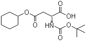 structure of CAS# 112898-18-7, N-叔丁氧羰酰基-D-天冬氨酸 4-环己酯