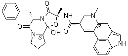 CAS # 113-15-5, Ergotamin, (5'alpha)-12'-Hydroxy-2'-methyl-5'-(phenylmethyl)ergotaman-3',6',18-trione, NSC 95090