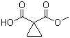 structure of CAS# 113020-21-6, 1,1-Cyclopropanedicarboxylic acid monomethyl ester