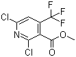 structure of CAS# 1130344-76-1, 2,6-二氯-4-(三氟甲基)吡啶-3-羧酸甲酯