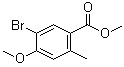 structure of CAS# 1131587-94-4, 5-溴-4-甲氧基-2-甲基苯甲酸甲酯