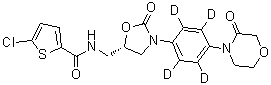 structure of CAS# 1132681-38-9, 5-氯-N-[[(5S)-2-氧代-3-[4-(3-氧代-4-吗啉基)苯基-2,3,5,6-d<sub>4</sub>]-5-恶唑烷基]甲基]-2-噻吩甲酰胺